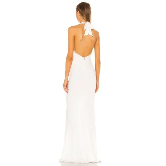 Nookie Illegal Halter Gown Maxi Formal Elegant Gala Bridal Wedding Party XS - Picture 3 of 10